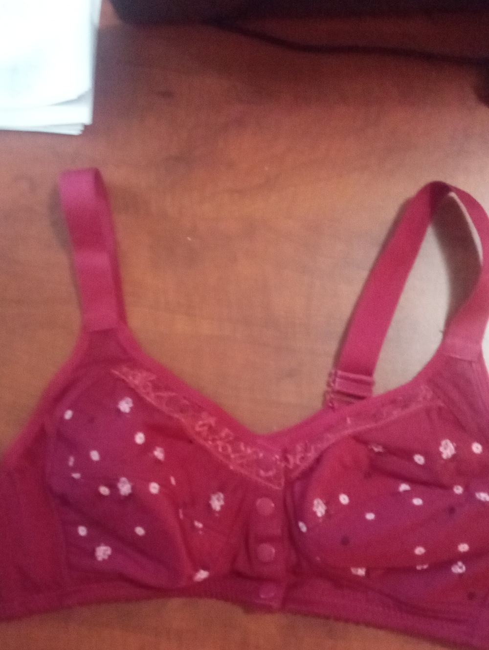 * Burgundy Non-Wired Comfort Bra - Unbranded Large New Clearance Tag